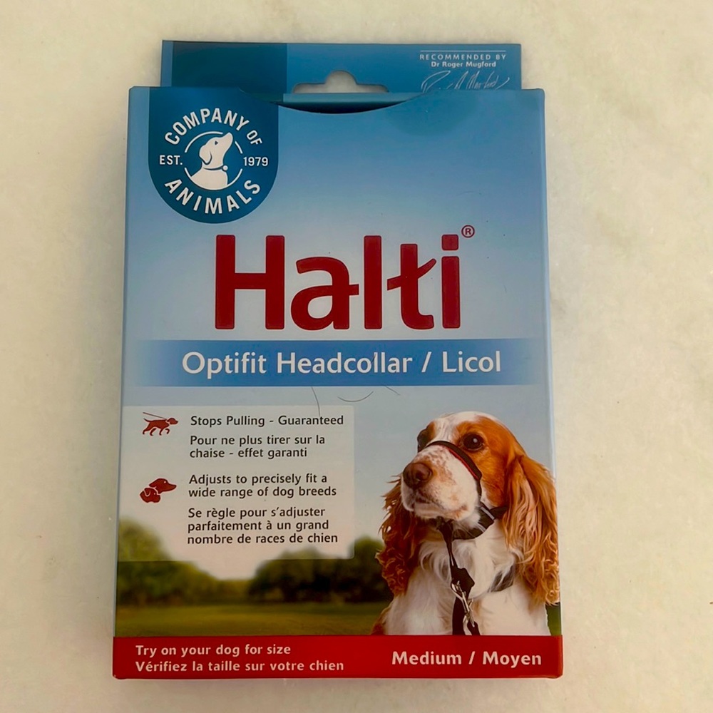 NEW IN BOX! Halti dog head collar. Size Medium